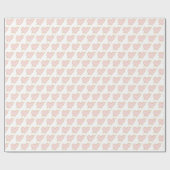 Rosa goldene Herzen mit Pfeilen Geschenkpapier (Flach)