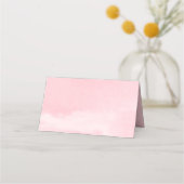 Rosa goldene Herzen Valentinstag niedlich Platzkarte (Rückseite)