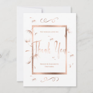 Rosa Goldene Löwenzahn Fluff Hochzeits-Dankeschön