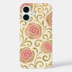 Rosa & Goldene Märchen-Prinzessinnen-Rosen iPhone 16 Hülle