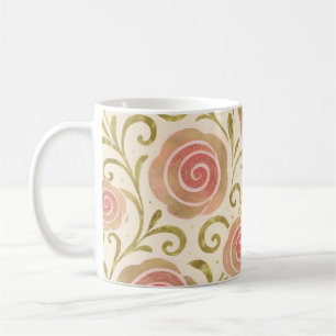 Rosa & Goldene Märchen-Prinzessinnen-Rosen Kaffeetasse