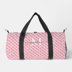 Rosa Goldene Meerjungfrau Schuppen Glitter Girly M Duffle Bag