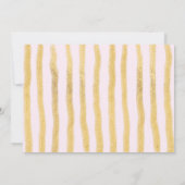 Rosa goldene Rose Retro-Autofahrt nach Brautparty Einladung (Rückseite)