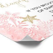 Rosa goldene Schneeflocken - Rosa Gewinnspiele Poster (Ecke)