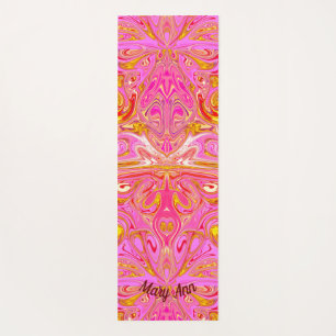 Rosa/goldene Swirbelsäule Abstrakt Yogamatte