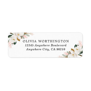 Rosa-goldene und weiße Magnolien-Hochzeit
