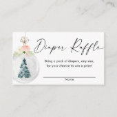 Rosa goldene Weihnachtsbaum-Gewinnerkarte Begleitkarte (Vorderseite)