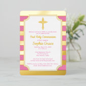 Rosa, goldener Streifen 1. Kommune einladen, kreuz Folieneinladung (Stehend vorne)