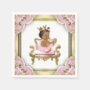 Rosa Goldener Stuhl Perlen Ethnische Mädchen-Baby- Serviette