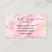 Rosa goldenes Farbdesign Visitenkarte (Rückseite)