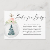 Rosa goldenes Mädchen Weihnachtsbaumbücher für das Begleitkarte (Vorderseite)