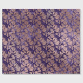 Rosa goldenes Pulver Lila Velvet Violett Geschenkpapier (Flach)