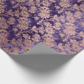 Rosa goldenes Pulver Lila Velvet Violett Geschenkpapier (Ecke)
