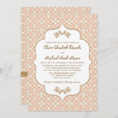 Rosa Golderröten marokkanische Einladung (Vorne/Hinten)