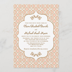 Rosa Golderröten marokkanische Einladung