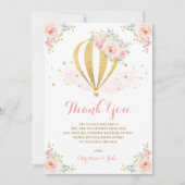 Rosa Golderröten mit Dankeskarte (Vorderseite)