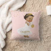 Rosa Goldethnische Prinzessin Ballerina Nursery Kissen (Decke)