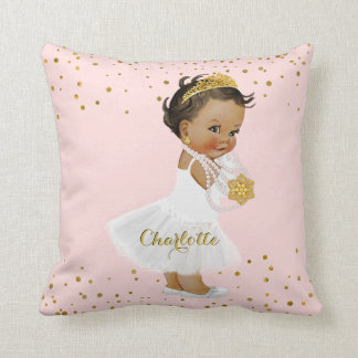 Rosa Goldethnische Prinzessin Ballerina Nursery Kissen
