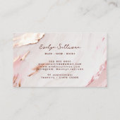 Rosa Goldfarbe Visitenkarte (Rückseite)