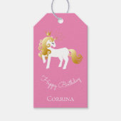 Rosa Goldfarben Geschenkanhänger (Vorderseite)