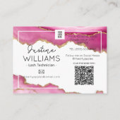 Rosa goldfarbene Age Lash Eyelash Verlängerung nac Visitenkarte (Rückseite)