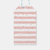 Rosa goldfarbene Elefantenmädchen Dusche Geschenkanhänger (Rückseite)