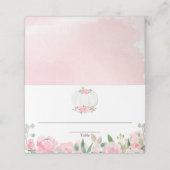 Rosa goldfarbene Kürbiskuppe Platzkarte (Außenseite Aufgefaltet)