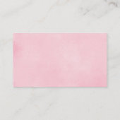 Rosa goldfarbene lila Girl Duschdusche-Windelpreis Begleitkarte (Rückseite)