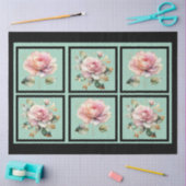 Rosa goldfarbene Rose, gepolstert Seidenpapier (Basteln)