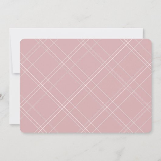 Rosa-goldfarbener Abschluss mit einfachem Drehbuch Ankündigung (Rückseite)