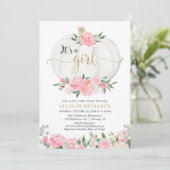 Rosa goldfarbener Blumenkürbis Es ist eine kleine Einladung (Stehend Vorderseite)