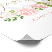 Rosa goldfarbener Kürbis Liebhaber, bitte nehmen Poster (Ecke)