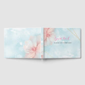 Rosa, goldfarbener Rahmen Gästebuch (Voll)