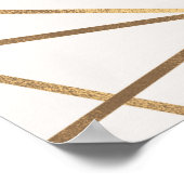 Rosa & goldfarbenes Banner für elegantes Brautpart Poster (Ecke)