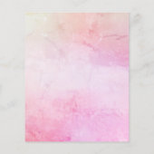 Rosa goldfarbenes Mädchen Mädchen Dusche Einladung (Rückseite)