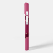 Rosa goldfarbenes Marmornamenskript Case-Mate iPhone Hülle (Rückseite / Links)