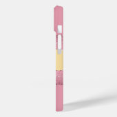 Rosa goldfarbenes Marmornamenskript Case-Mate iPhone Hülle (Rückseite / Links)