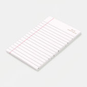 Rosa goldfarbenes Notebook-Monogramm Post-it Klebezettel (angewinkelt)