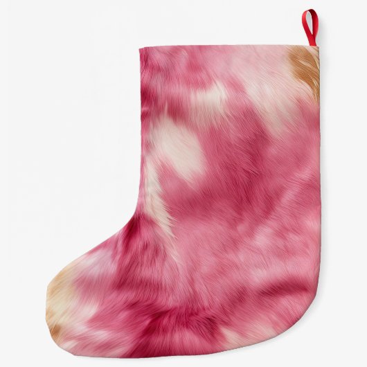 Rosa Goldfett Großer Weihnachtsstrumpf (Rückseite)