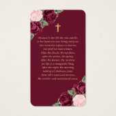 Rosa Goldflorale Beerdigungskarte (Rückseite)