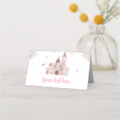 Rosa Goldfloralprinzessin Geburtstagsfeier Platzka Platzkarte (Rückseite)