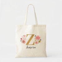 Rosa Goldflormonogramm Buchstaben "Z"
