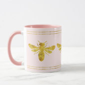 Rosa Goldfoilbiene Tasse (Links)