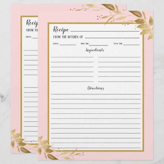 Rosa Goldfolie (Vorne/Hinten)