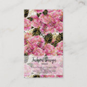 Rosa Goldgelbe Visitenkarte (Vorderseite)