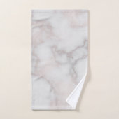 Rosa, goldgelbes Marmormuster in Rosatönen Badhandtuch Set (Handtuch)