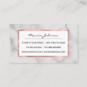 Rosa, goldgelbes Marmormuster in Rosatönen Empfehlungskarte (Rückseite)