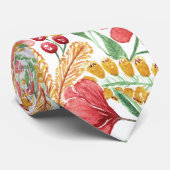 Rosa goldgelbes weißes Wasserfarbenmuster Krawatte (Gerollt)