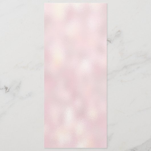 Rosa Goldgeometrische Hochzeits-Menü-oder Menükarte (Rückseite)