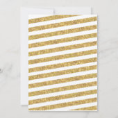 rosa Goldgestreifte Einladung (Rückseite)